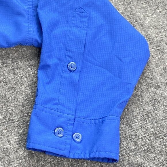 Columbia PFG Shirt Men’s 2XL Blue Button Down Fishing Vented Nylon Omni Shade - Picture 5 of 16